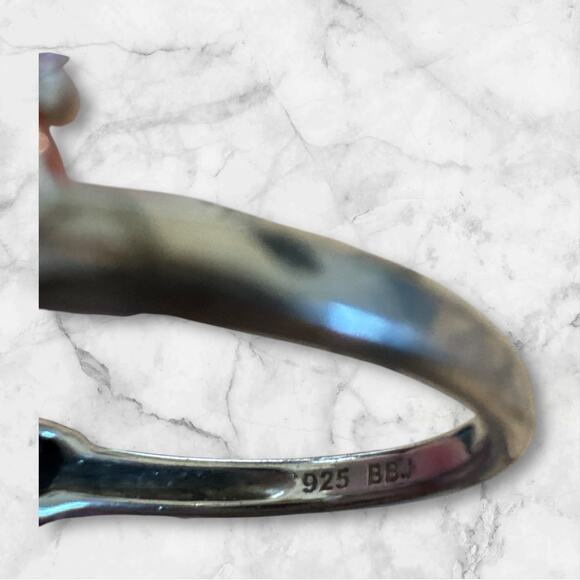 Vintage .925 Sterling Silver Light Blue Topaz Cocktail Ring Size 8.75 - Picture 5 of 7